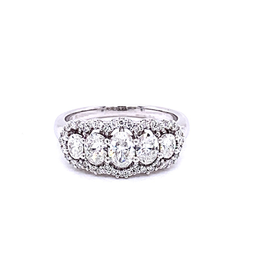 Platinum Aurora Oval Shaped Cocktail Ring - 1.20cts Gardiner Brothers