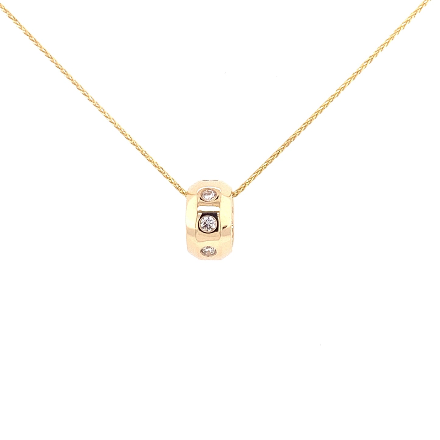 Yellow Gold Diamond Ring Pendant  Gardiner Brothers   