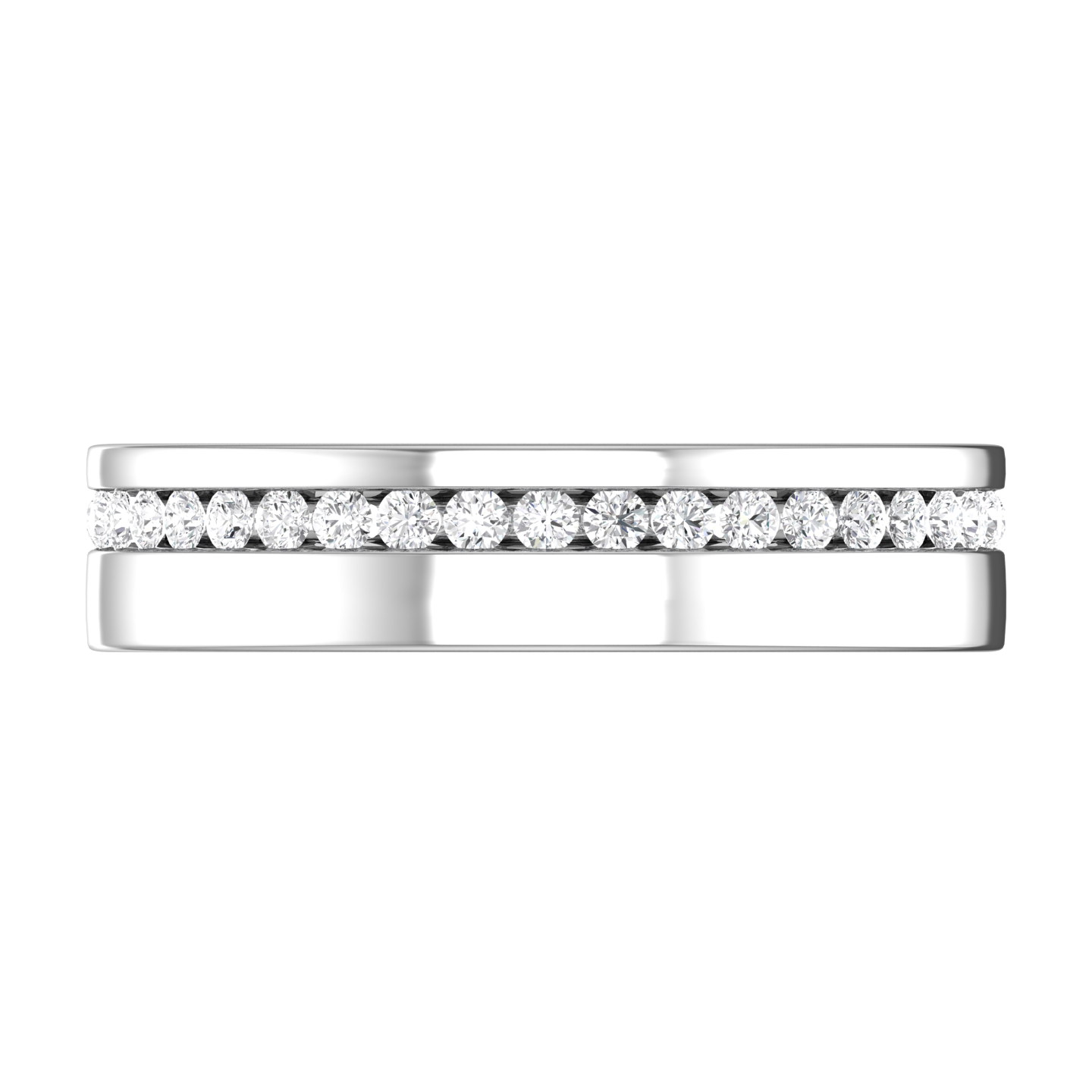 Full Set Round Brilliant Cut Diamond Wedding Band  gardiner-brothers   