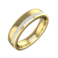 Half Set Princess Cut Diamond Wedding Band  gardiner-brothers 0.50cts 4mm 18ct Yellow Gold