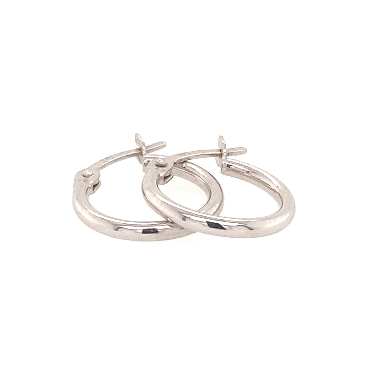 White Gold Hoop Earrings  Gardiner Brothers   