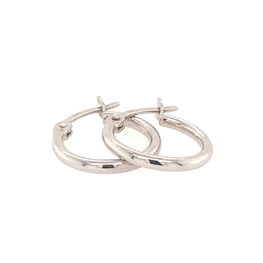 White Gold Hoop Earrings  Gardiner Brothers   