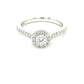 Platinum Aurora Cut Diamond Halo Ring - 0.58cts Gardiner Brothers
