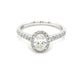 Platinum Aurora Oval Shaped Diamond Halo Ring - 1.09cts Gardiner Brothers