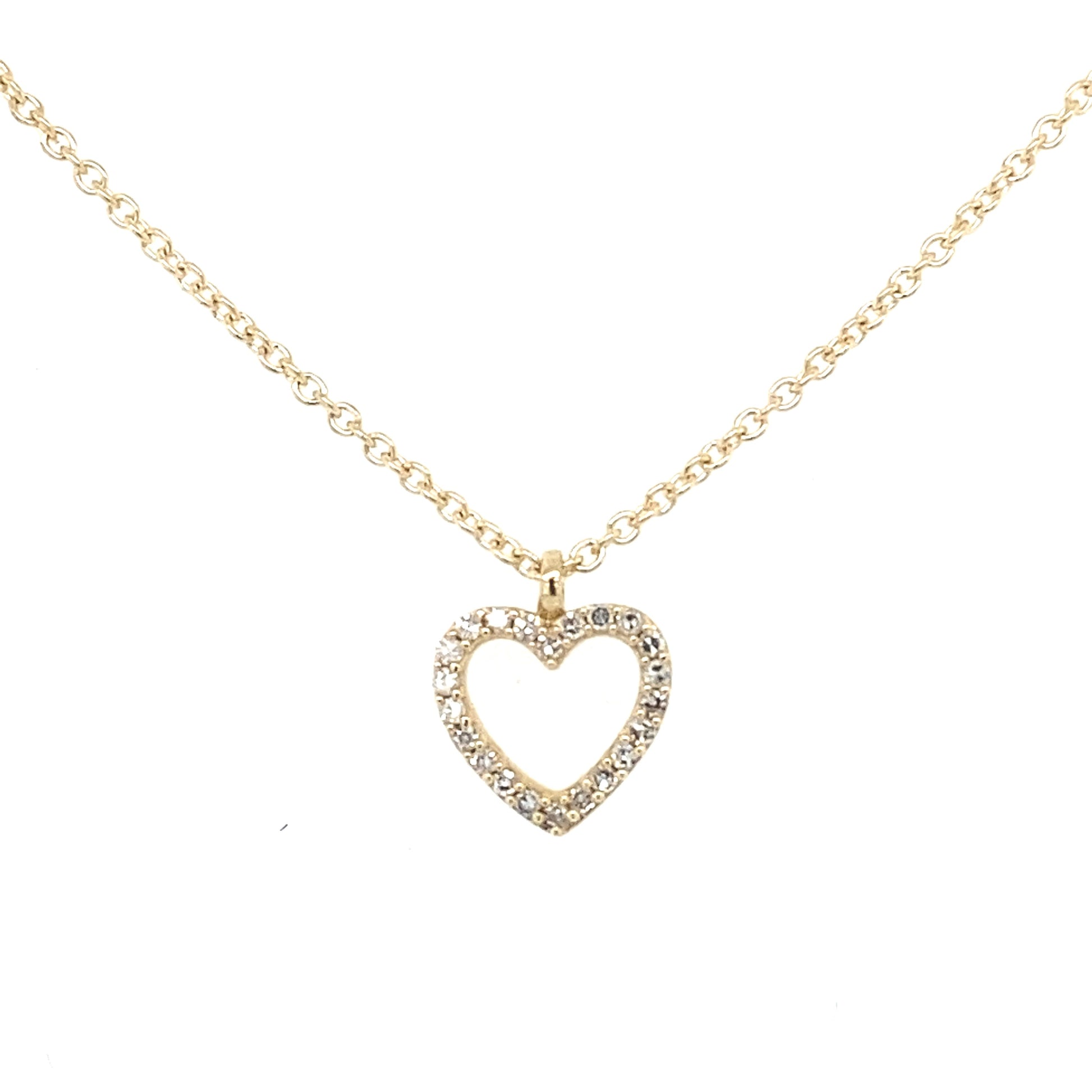 Yellow Gold Diamond Heart Pendant  Gardiner Brothers   