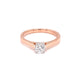 rose gold Round Brilliant Cut Diamond Solitaire Ring - 0.40cts Gardiner Brothers