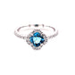 Blue Topaz and Diamond Halo Style Ring  Gardiner Brothers   