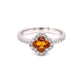 Citrine and Diamond Halo Style Ring  Gardiner Brothers   