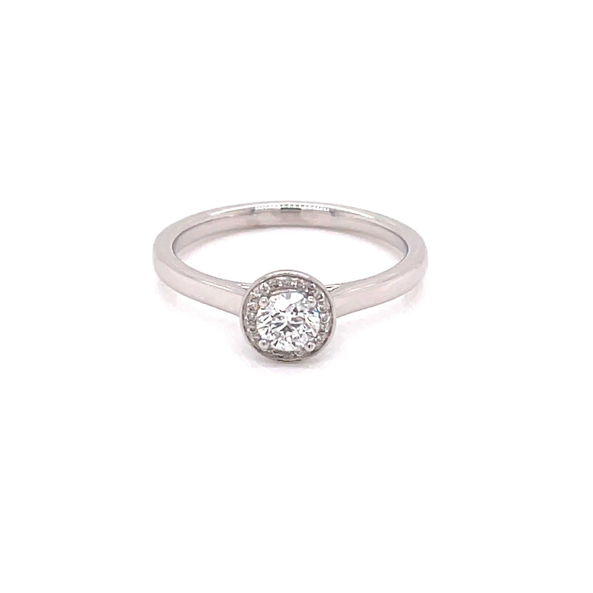 Round Brilliant Cut Diamond Halo Ring - 0.40cts  Gardiner Brothers   