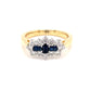 Yellow Gold Sapphire and Diamond Cluster Style Ring  Gardiner Brothers   