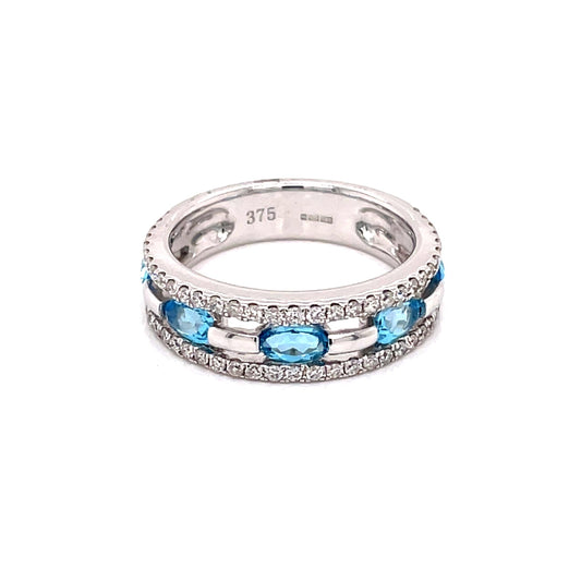 Topaz and Diamond Cocktail Style Ring  Gardiner Brothers   