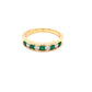 Round Brilliant Diamond and Emerald 9 Stone Ring  Gardiner Brothers   