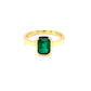 Yellow Gold Octagonal Shaped Emerald Solitaire Ring Gardiner Brothers