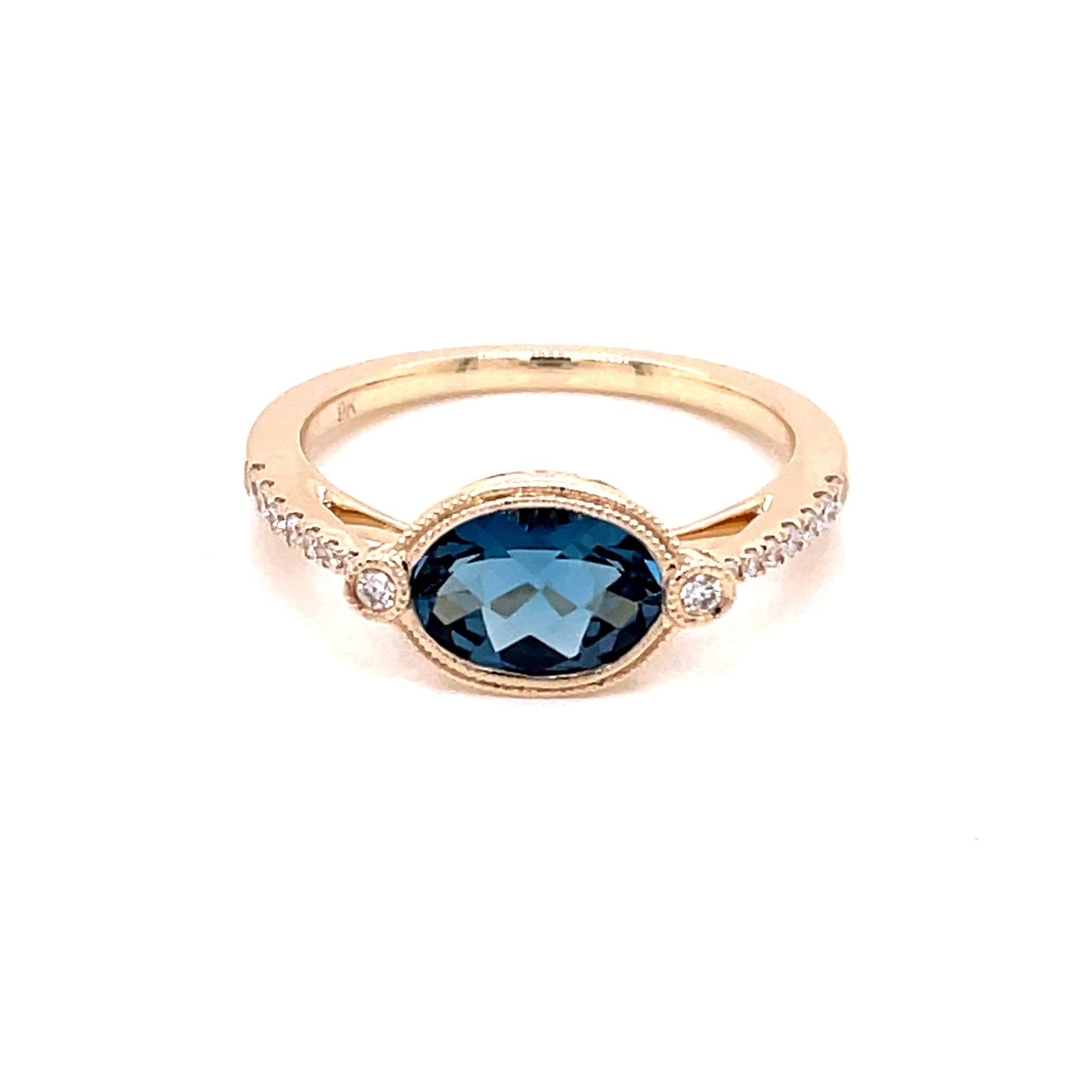 London Blue Topaz Vintage Style Dress Ring Gardiner Brothers