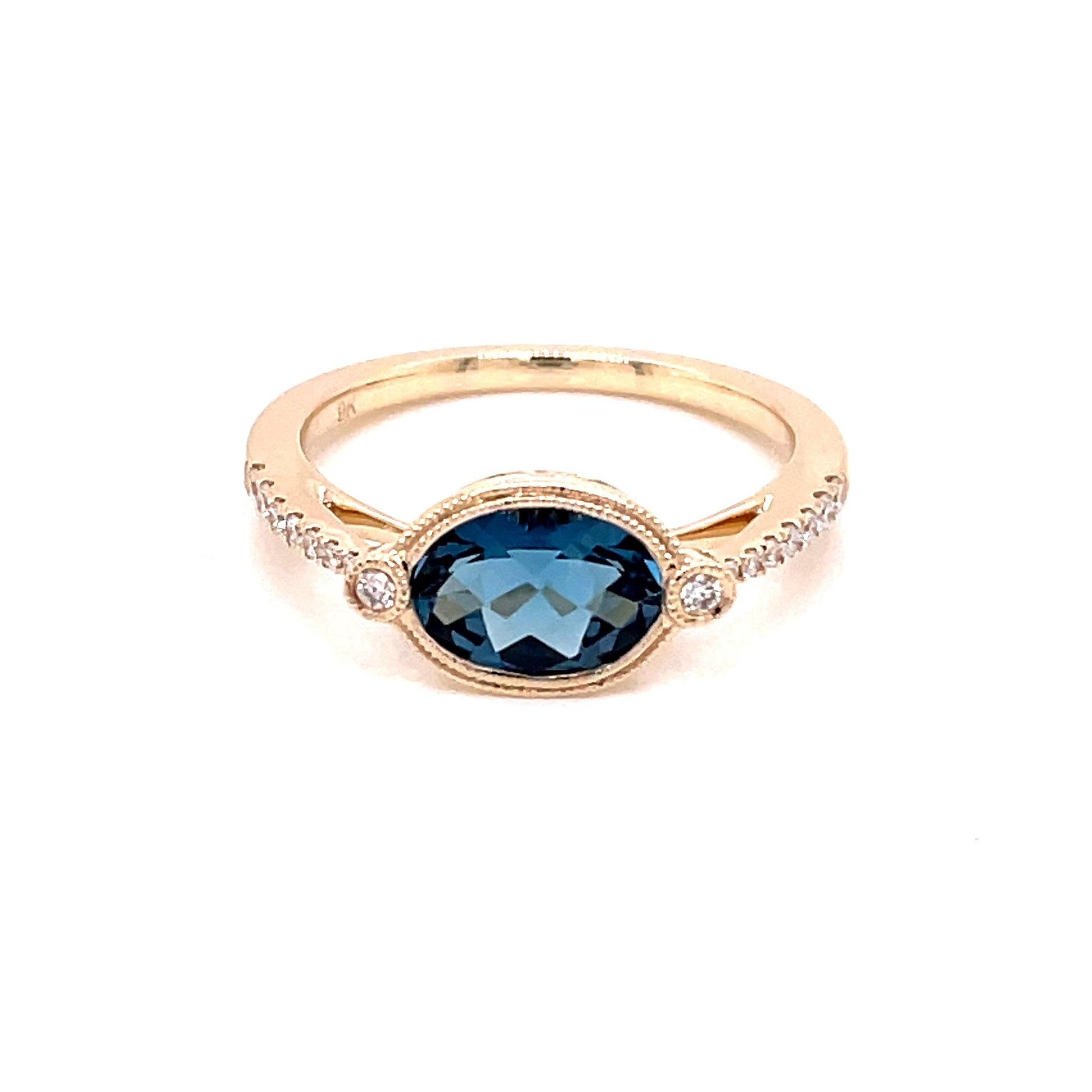 London Blue Topaz Vintage Style Dress Ring Gardiner Brothers
