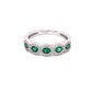 Emerald and Diamond Halo Style Dress Ring  Gardiner Brothers   