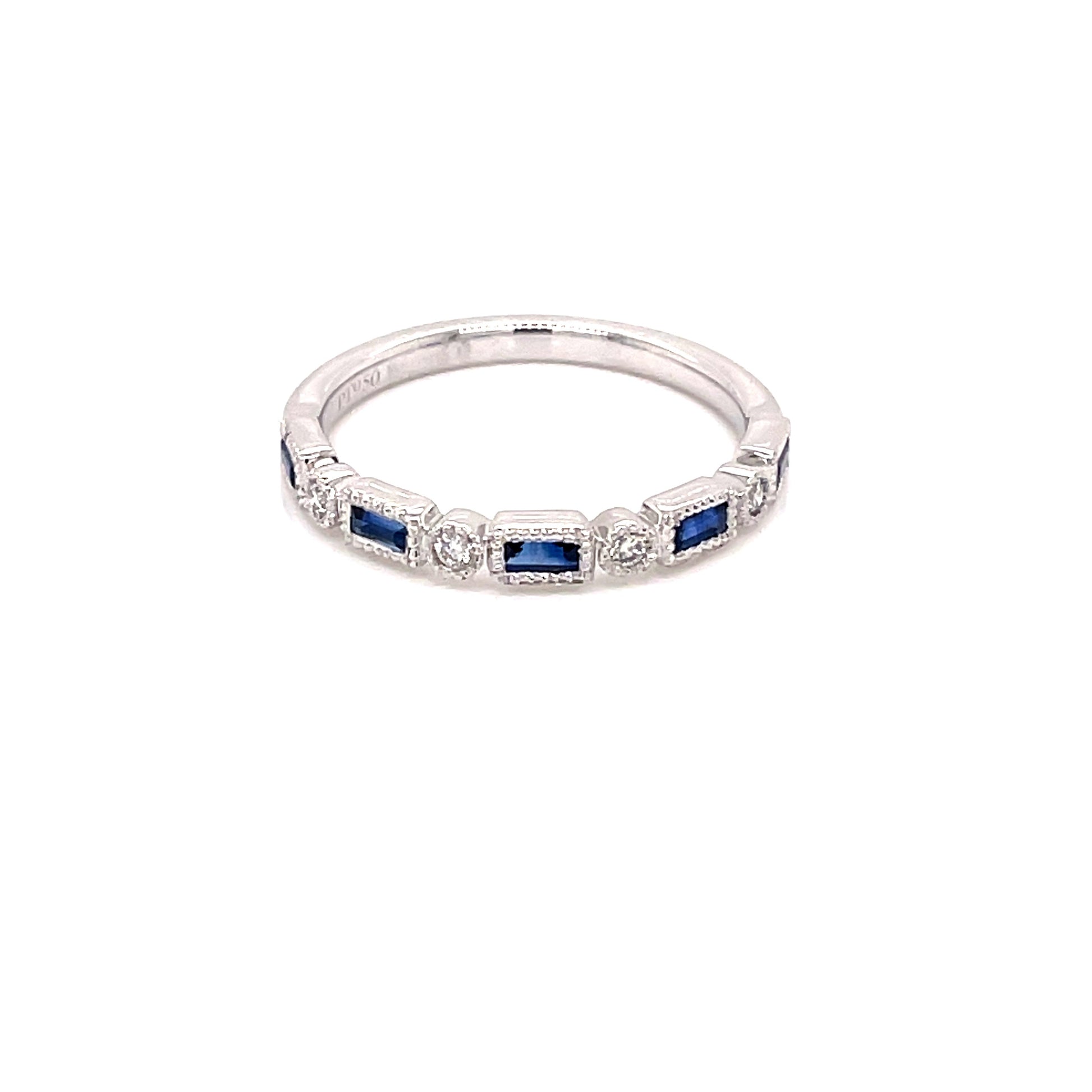Sapphire and Diamond Vintage Style Dress Ring Gardiner Brothers