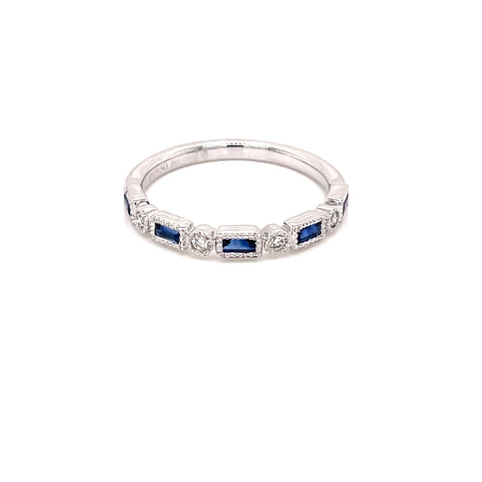 Sapphire and Diamond Vintage Style Dress Ring Gardiner Brothers