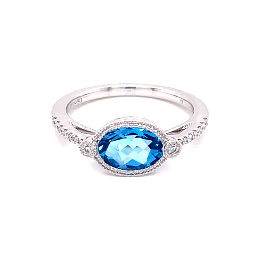 Topaz and Diamond Dress Ring  Gardiner Brothers   