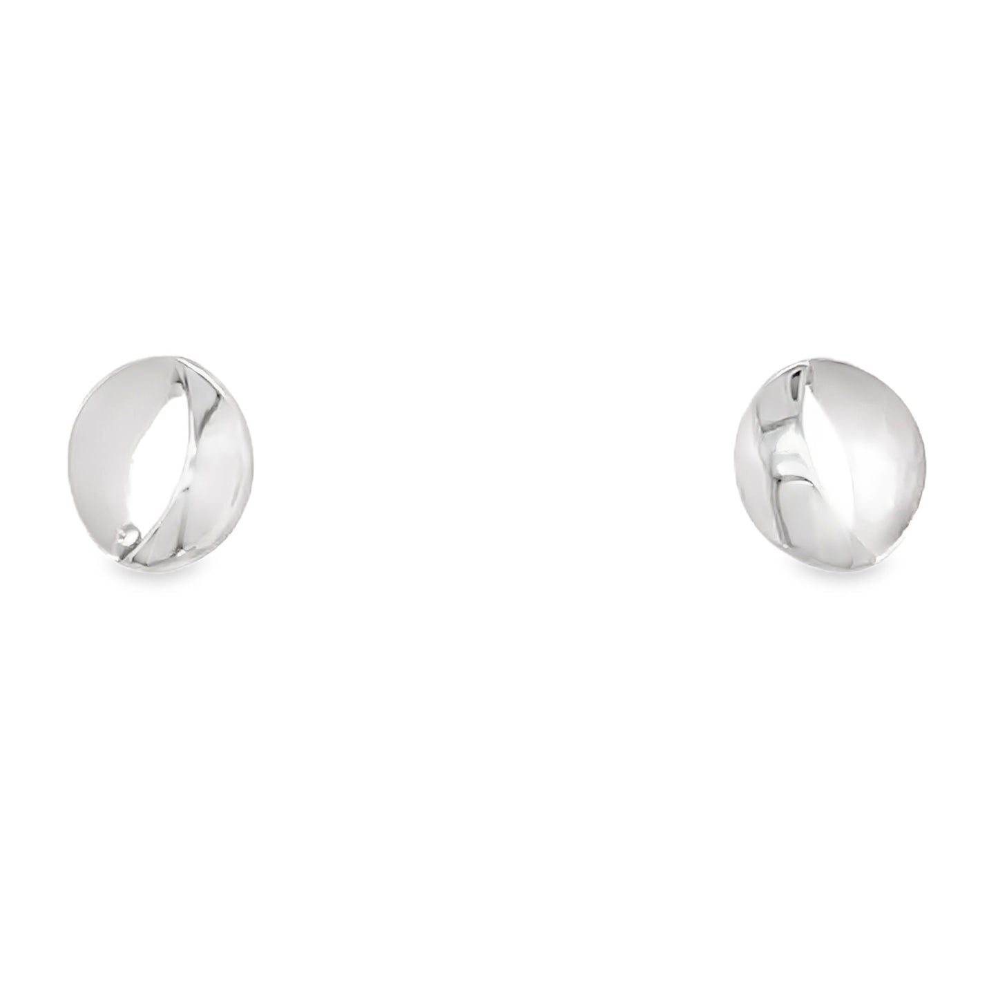 White Gold Split Oval Earrings Gardiner Brothers