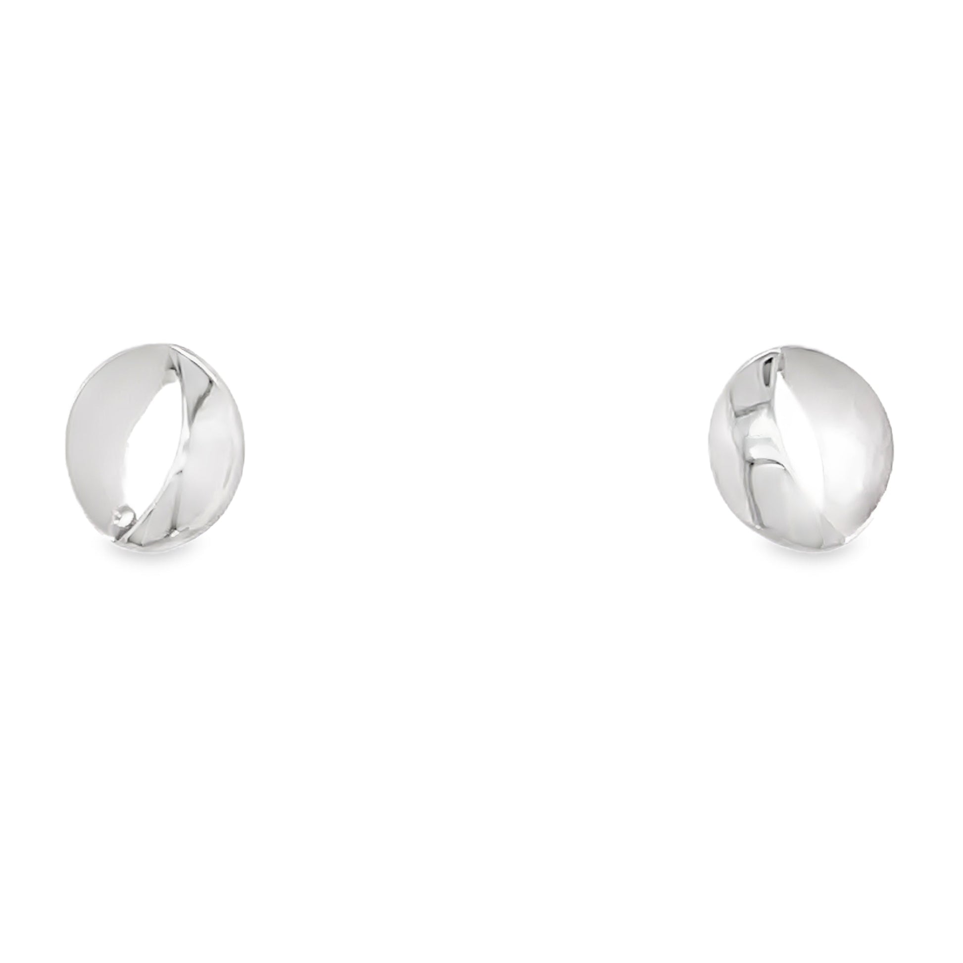 White Gold Split Oval Earrings Gardiner Brothers