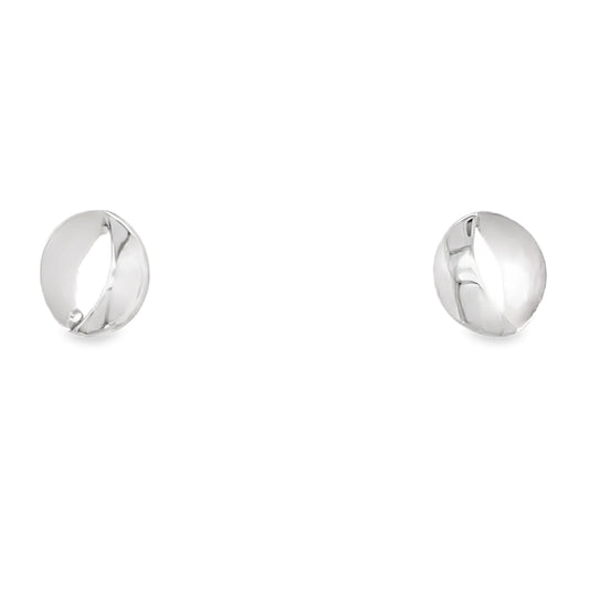 White Gold Split Oval Earrings Gardiner Brothers