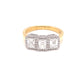 Yellow Gold, Emerald Cut 3 Stone Diamond Halo Ring  Gardiner Brothers   