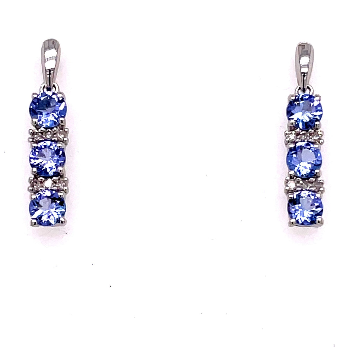 Tanzanite and Diamond Drop Earrings  Gardiner Brothers   
