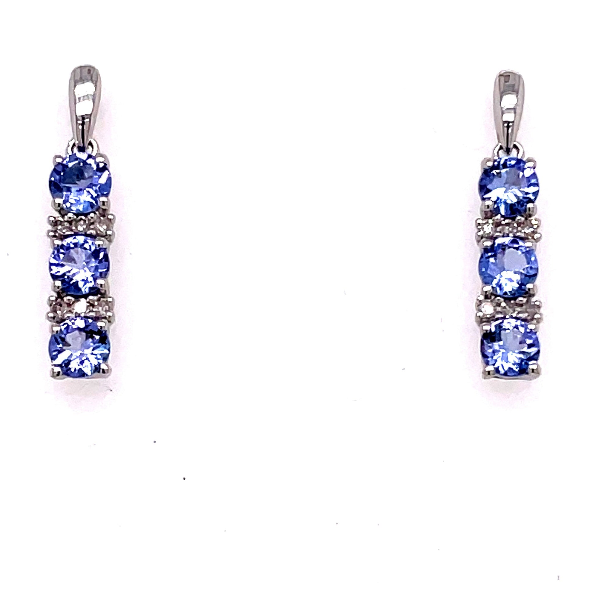 Tanzanite and Diamond Drop Earrings  Gardiner Brothers   