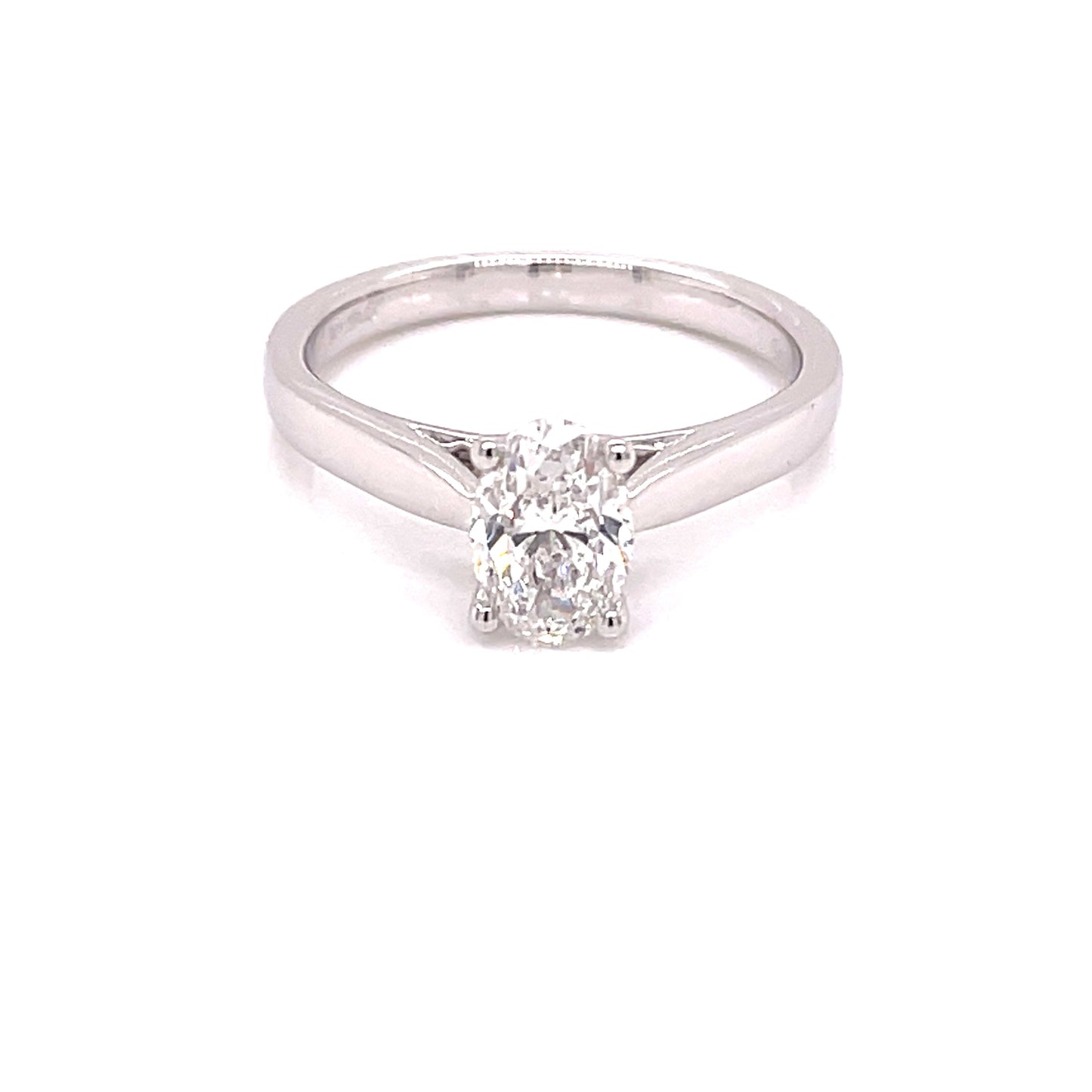 Platinum Oval Shaped Diamond Solitaire Ring - 1.00cts Gardiner Brothers