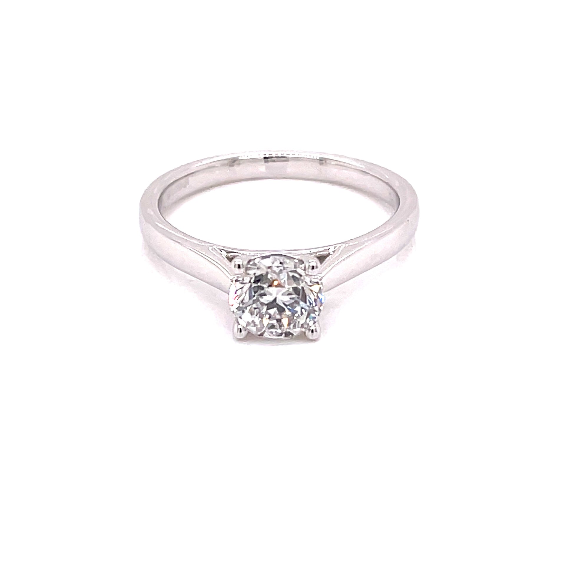 Platinum Round Brilliant Cut Diamond Solitaire Ring - 1.00cts Gardiner Brothers