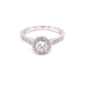 Platinum Round Brilliant Cut Diamond Halo Style Ring - 0.71cts Gardiner Brothers