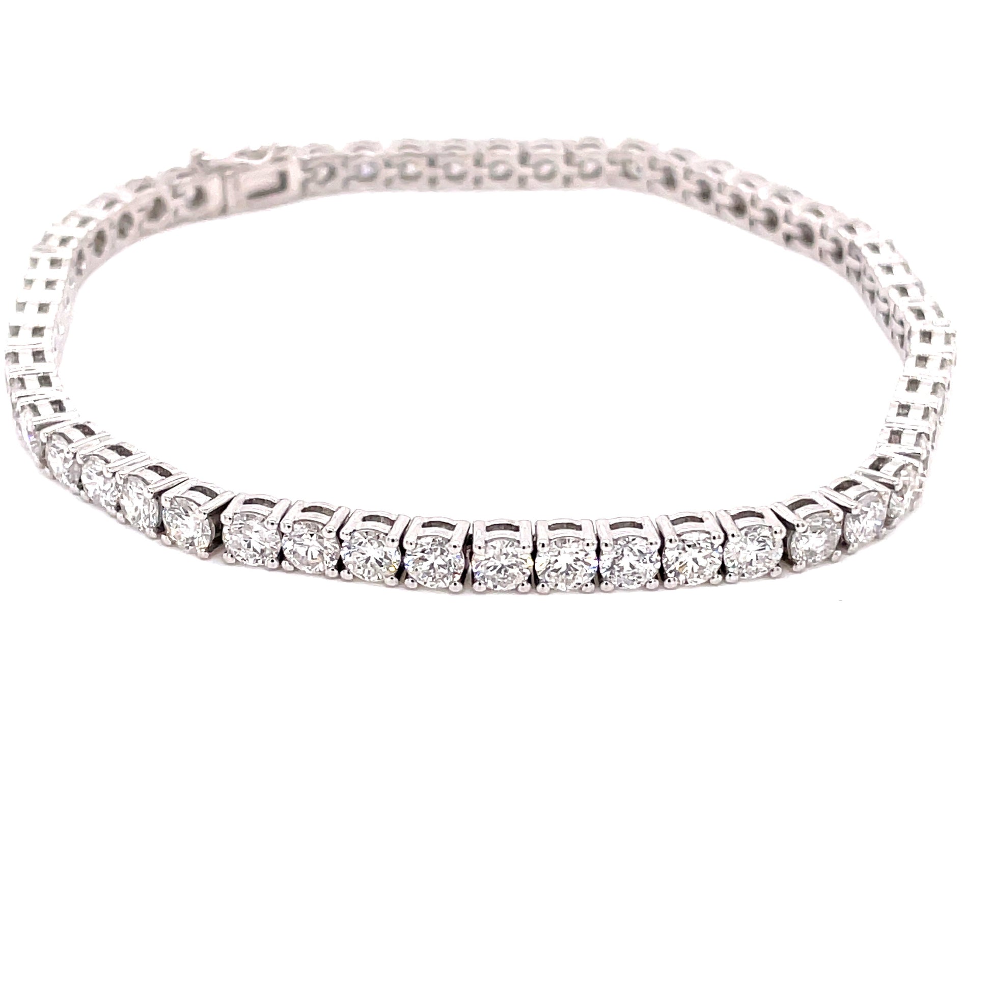 Round Brilliant Cut Diamond Tennis Bracelet - 7.55cts Gardiner Brothers
