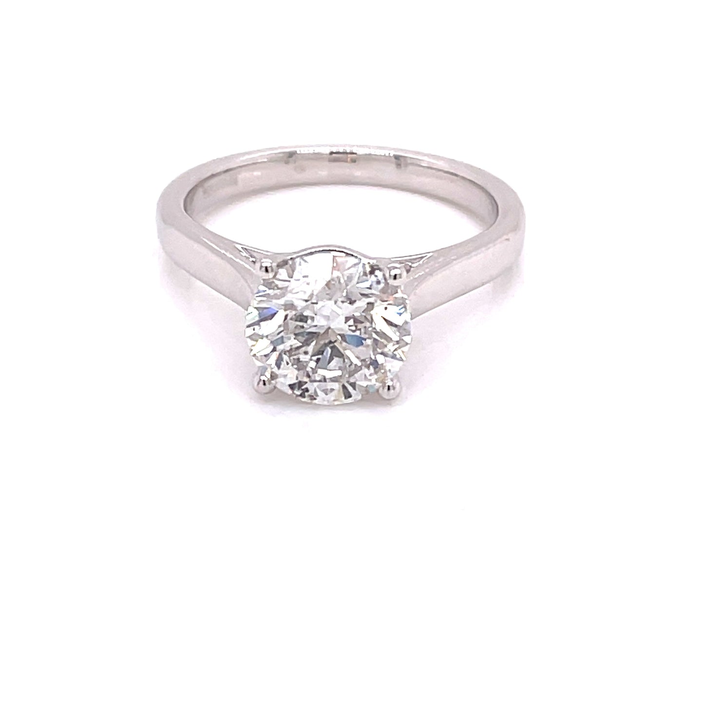 Platinum Round Brilliant Cut Diamond Solitaire Ring - 2.00cts Gardiner Brothers