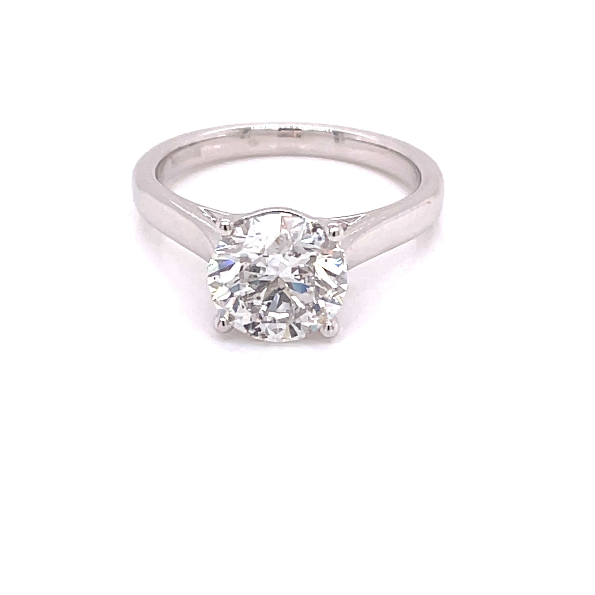 Platinum Round Brilliant Cut Diamond Solitaire Ring - 2.00cts Gardiner Brothers