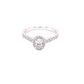 Platinum Oval Shaped Diamond Halo Style Ring - 0.62cts Gardiner Brothers