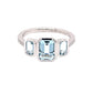 Aquamarine 3 Stone Ring with Diamond Set Shoulders  Gardiner Brothers   