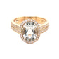 Green Amethyst and Diamond Halo Style Ring  Gardiner Brothers   