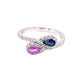 Pink and Blue Sapphire Halo Style Dress Ring Gardiner Brothers
