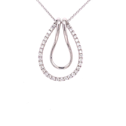 White Gold Fancy Style Diamond Pendant  Gardiner Brothers   