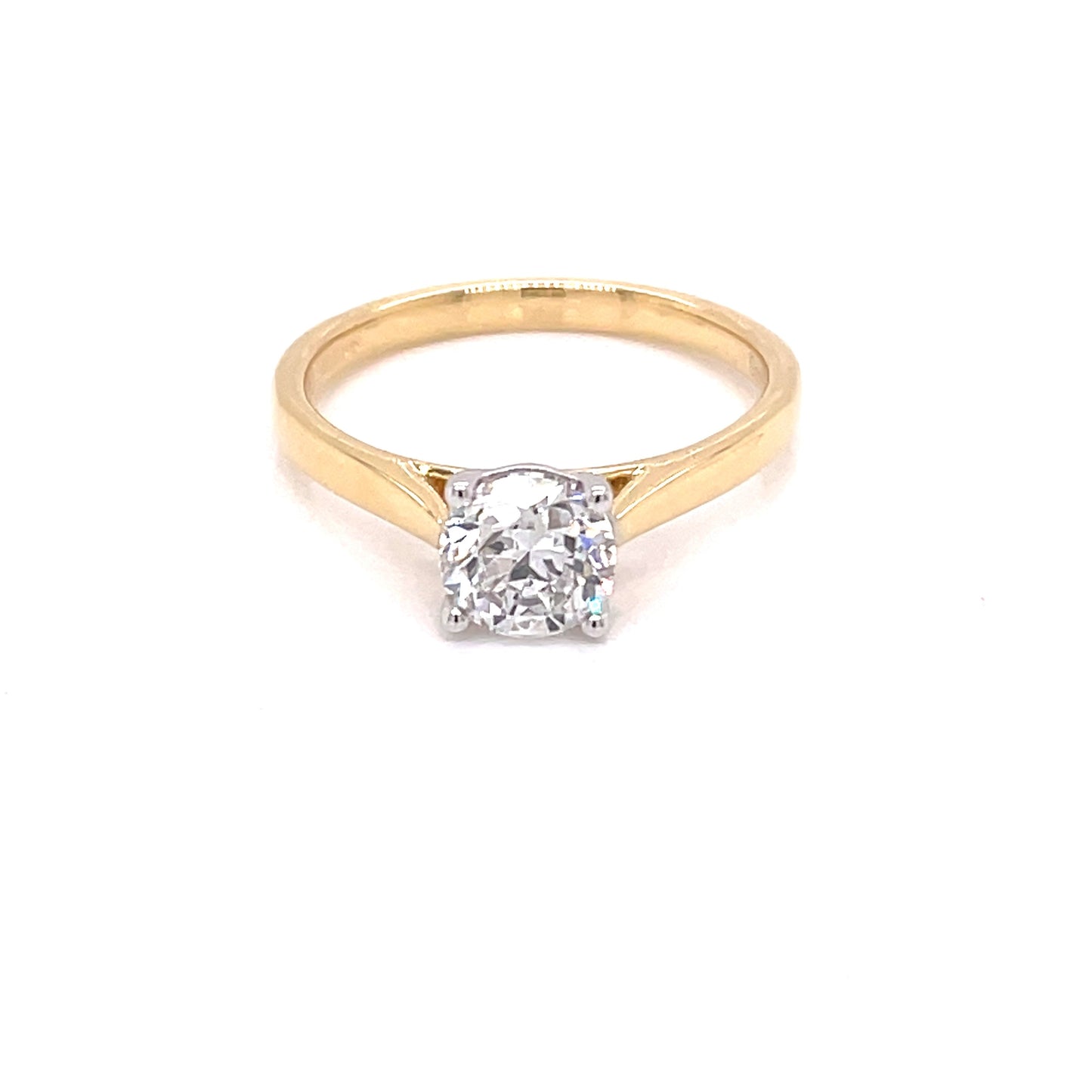 Yellow Gold Round Brilliant Cut Diamond Solitaire Ring - 0.90cts Gardiner Brothers