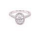 Platinum Oval Shaped Diamond Halo Style Ring - 1.34cts Gardiner Brothers