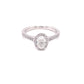 Platinum Oval Shaped Diamond Halo Style Ring - 1.03cts Gardiner Brothers