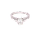 Platinum Emerald Cut Diamond Solitaire With Round Brilliant Cut Diamond Set Shoulders - 0.95cts Gardiner Brothers
