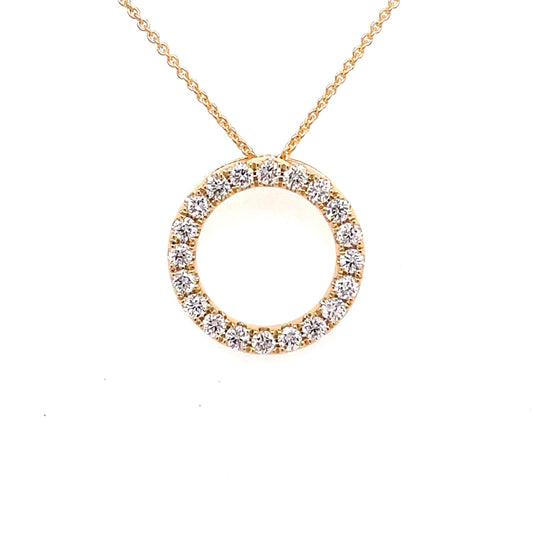 Diamond Circle Pendant - 0.50cts Pendant Gardiner Brothers   