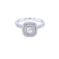 Platinum Cushion Shaped Double Halo Style Diamond Ring - 0.75cts Gardiner Brothers