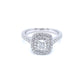 Platinum Cushion Shaped Double Halo Style Diamond Ring - 1.00cts Gardiner Brothers