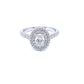 Platinum Oval Shaped Double Halo Style Diamond Ring - 1.00cts Gardiner Brothers