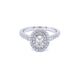 Platinum Oval Shaped Double Halo Style Diamond Ring - 0.70cts Gardiner Brothers