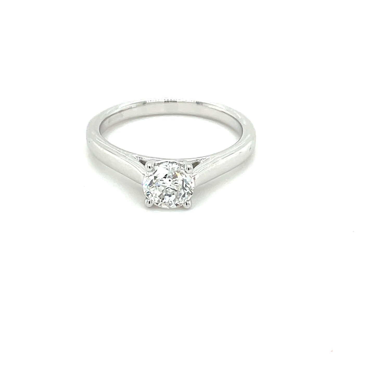 Platinum Round Brilliant Cut Diamond Solitaire Ring - 0.70cts Gardiner Brothers